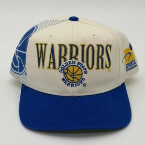 Vintage Golden State Warriors Sports Specialties Snapback Lazer Hat NBA Blue 90s